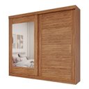 Ver imagem 3 de Guarda-Roupa Casal 264cm 2 Portas de Correr com Espelho 100% MDF Siena Espresso Móveis Marrom/Cinamomo