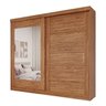Guarda-Roupa Casal 264cm 2 Portas de Correr com Espelho 100% MDF Siena Espresso Móveis - 3