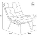 Ver imagem 7 de Poltrona de Couro Legítimo Costela com Puff