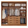 Guarda-roupa Casal 264cm 2 Portas de Correr com Espelho 100% Mdf Siena Espresso Móveis - 4