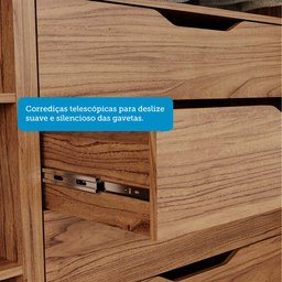 Guarda-roupa Casal 264cm 2 Portas de Correr com Espelho 100% Mdf Siena Espresso Móveis - 13
