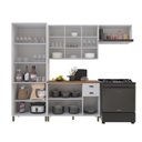 Ver imagem 3 de Armário de Cozinha Modulada Compacta Fidelitá Nara 100% MDF 4 Peças 280cm 12 Portas 2 Gavetas com
