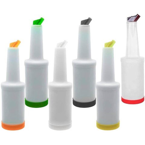 6 Garrafas Store'n Pour 1l Coloridas Sucos Licores Drinks Bartender Mixologista