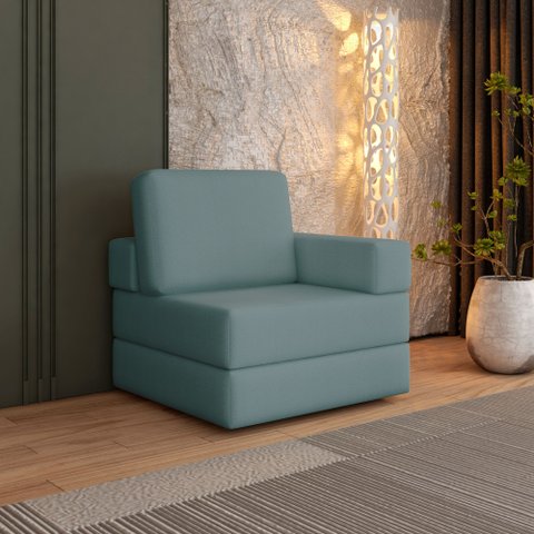 Sofá Cama à Vácuo 1 Lugar Linha Modular Flip Magic