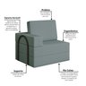 Sofá Cama à Vácuo 1 Lugar Linha Modular Flip Magic - 8
