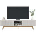 Ver imagem 1 de Bancada Rack TV 75 Pol 218 cm Fortaleza Off White Matte CLB