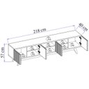 Ver imagem 4 de Bancada Rack TV 75 Pol 218 cm Fortaleza Off White Matte CLB