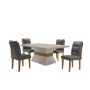 Ver imagem 3 de Mesa Clarice 120 Tp Mdf Vidro/canto Reto 4 Cad Valentina