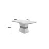 Mesa Clarice 120 Tp Mdf Vidro/canto Reto 4 Cad Valentina - 4