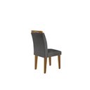 Ver imagem 7 de Mesa Clarice 120 Tp MDF Vidro/Canto Reto 4 Cad Valentina Bege/Linho Grafite/Off White/Imbuia Yescasa