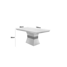 Mesa Clarice 120 Tp Mdf Vidro/canto Reto 4 Cad Valentina - 3