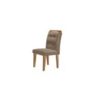 Ver mais imagens de Mesa Clarice 120 Tp MDF Vidro/Canto Reto 4 Cad Valentina Yescasa Off White/Veludo Capuccino/Imbuia