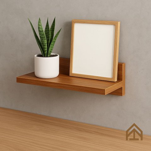 Prateleira T em Mdf 30x10x10 - Freijó - Quatro Prateleiras