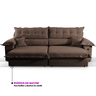 Sofá Retrátil e Reclinável 3 Lugares 240cm Boucle Ravena - 8