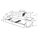 Ver imagem 4 de Sofá Retrátil e Reclinável 3 Lugares 240cm Boucle Ravena