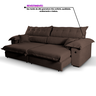 Sofá Retrátil e Reclinável 3 Lugares 240cm Boucle Ravena - 5