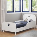 Ver imagem 1 de Cama Solteiro com Colchão Incluso 88 x 188 cm 100% MDF Realeza Multimóveis FG2320 Branco