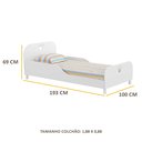 Ver imagem 6 de Cama Solteiro com Colchão Incluso 88 x 188 cm 100% MDF Realeza Multimóveis FG2320 Branco