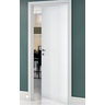 Kit Porta De Madeira Lisa Branca UV 80x210x22.0cm - Com Fechadura Externa - WoodNexus Exclusive Wood - 1