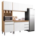 Ver imagem 1 de Cozinha Completa Modulada 4 Peças Andréia 240cm Ajl Móveis