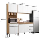 Ver imagem 2 de Cozinha Completa Modulada 4 Peças Andréia 240cm Ajl Móveis