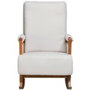 Ver imagem 3 de Poltrona de Amamentação com Balanço Base Nina Líria D02 Linho Off White B-410 - Lyam Decor