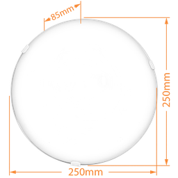 Plafon Moderno Solaris Vidro Curvo Tema Cine 360 250mm - 2