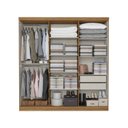 Ver imagem 4 de Guarda-Roupa 6 Portas 2 Gavetas com Espelho e com Chave 210x47x219cm Presence Marrom Almendra/Off White