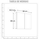 Ver imagem 4 de Espelheira de Banheiro Nature Estilare - 90cm Branco