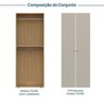 Módulo 70x180 2 Portas 1 Kit Prateleira Frame CabeCasa MadeiraOriginals - 3