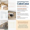 Ver imagem 2 de Módulo 70x180 2 Portas 1 Kit Prateleira Frame CabeCasa MadeiraOriginals