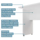 Ver imagem 6 de Mesa Auxiliar Lateral para Escrivaninha Retangular Industrial MDF 120cm Smart Yescasa Branco