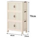 Ver imagem 3 de Armario Dobravel Empilhavel 3 Andares Multiuso Cozinha Lavanderia Casa Sala Quarto Organizaçao