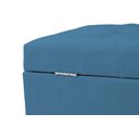 Ver imagem 3 de Recamier Puff Baú Sapateira e Gaveta 90 Cm para Cama de Solteiro - Azul Aço