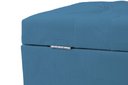 Ver imagem 3 de Recamier Puff Baú Sapateira e Gaveta 90 Cm para Cama de Solteiro - Azul Aço