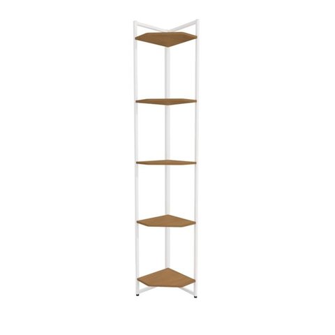 Estante de Canto 5 Prateleiras 202 Cm Li022 Canela Branco Kpb