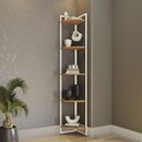 Ver imagem 3 de Estante de Canto 5 Prateleiras 202 Cm Li022 Canela Branco Kpb