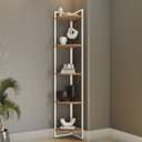 Ver imagem 2 de Estante de Canto 5 Prateleiras 202 Cm Li022 Canela Branco Kpb