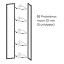 Ver imagem 5 de Estante de Canto 5 Prateleiras 202 Cm Li022 Canela Branco Kpb