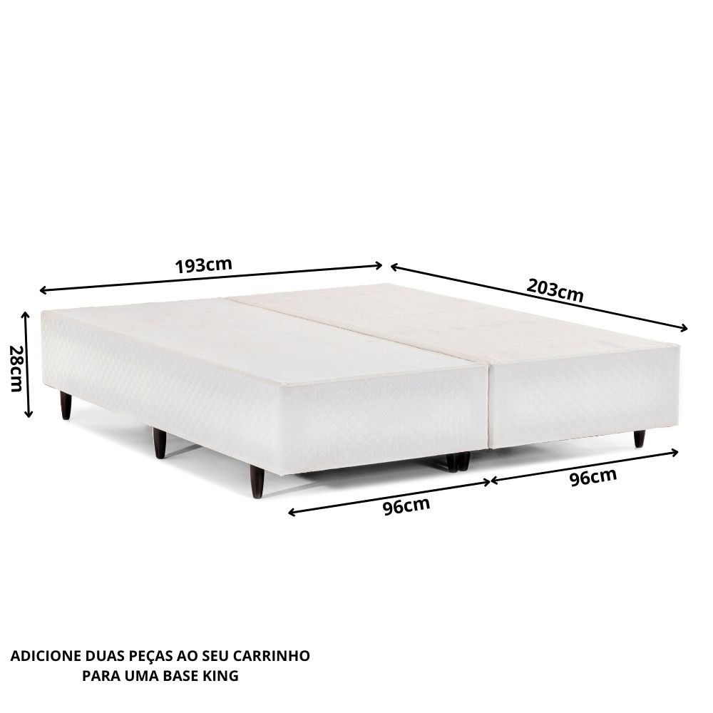 Base Box Solteiro 96x203x28cm Idea Bege Herval - 4