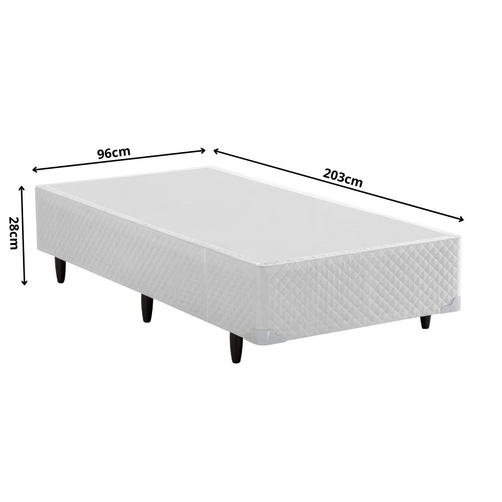 Base Box Solteiro 96x203x28cm Idea Bege Herval - 3