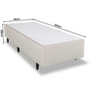 Ver imagem 2 de Base Box Solteiro 96x203x28cm Favo Bege Herval