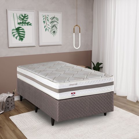 Base Box Solteiro 96x203x28cm Idea Cobalt Herval Vermelho