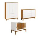 Ver imagem 1 de Jogo de Quarto Classic Elfe Sapateira Branco Fosco com Savana - Moveisaqui