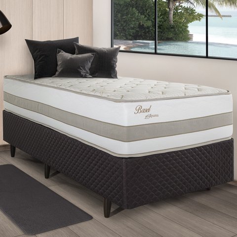 Base Box Solteiro 96x203x28cm Idea Marrom Herval