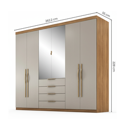 Guarda-roupa Casal 6p Giardino - 5