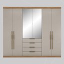 Ver imagem 4 de Guarda-Roupa Casal 6P Giardino Marrom/Amêndola Touch/Nude Prime Tx