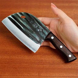 Faca Cutelo com Bainha Forjado À Mão Cozinha Culinária Corte Carne Ossos Legumes - 2