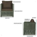 Ver imagem 5 de 3 Poltronas Madri Alumínio Corda Náutica Estofado 9 Trama Verde