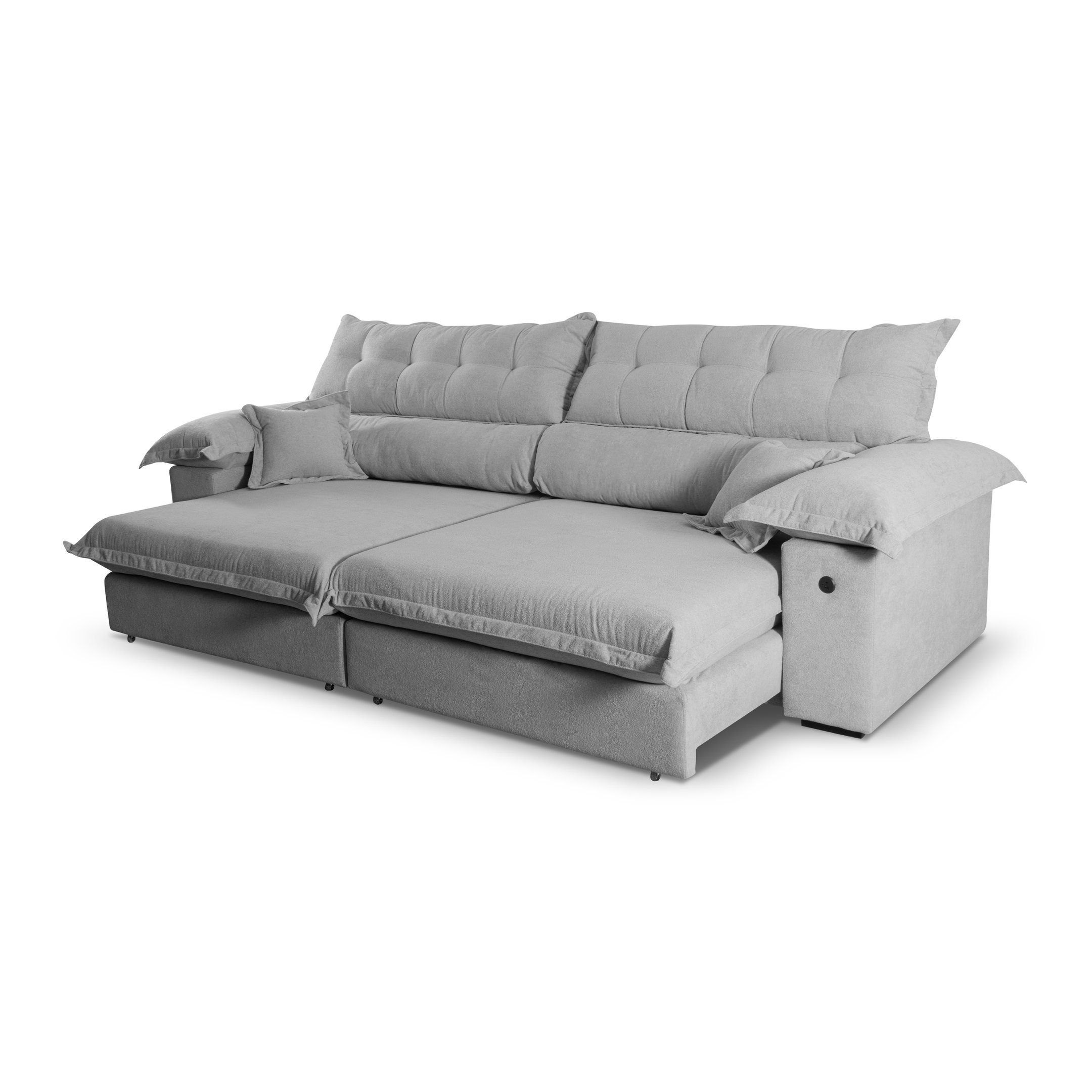 Sofá Retrátil e Reclinável 3 Lugares 240cm Boucle Ravena - 4